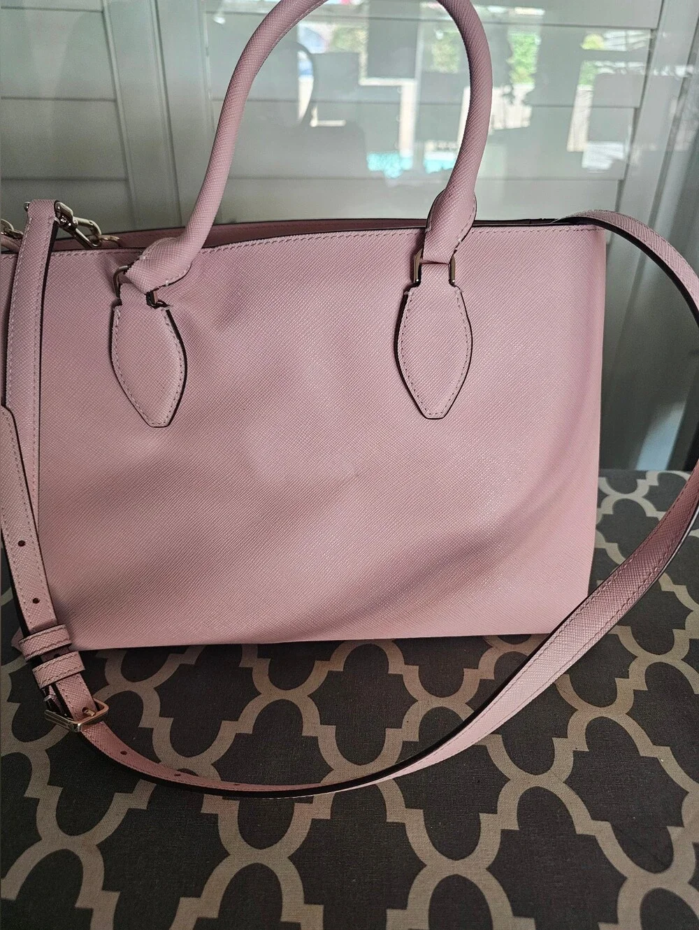 kate spade Pink Tote with Matching Zip Wallet & Makeup Bag